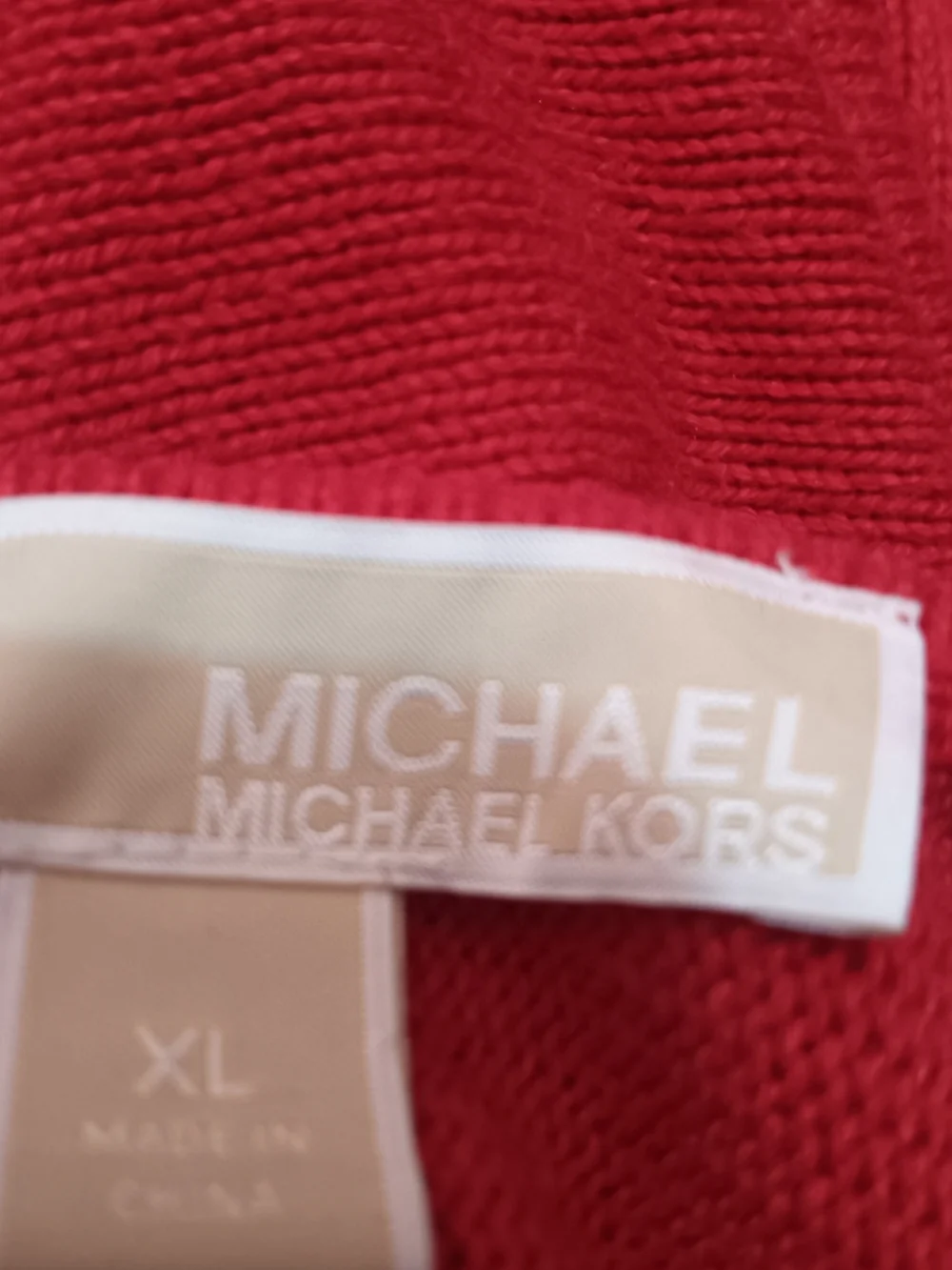 Michael Kors Red Long Sleeve Sweater Tunic Top